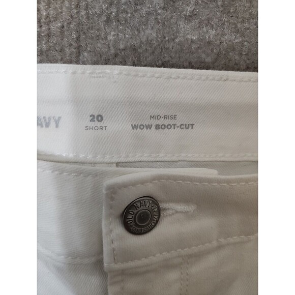 Old Navy WOW Bootcut Jeans Womens 20 Short White Stretch NEW - Picture 8 of 10